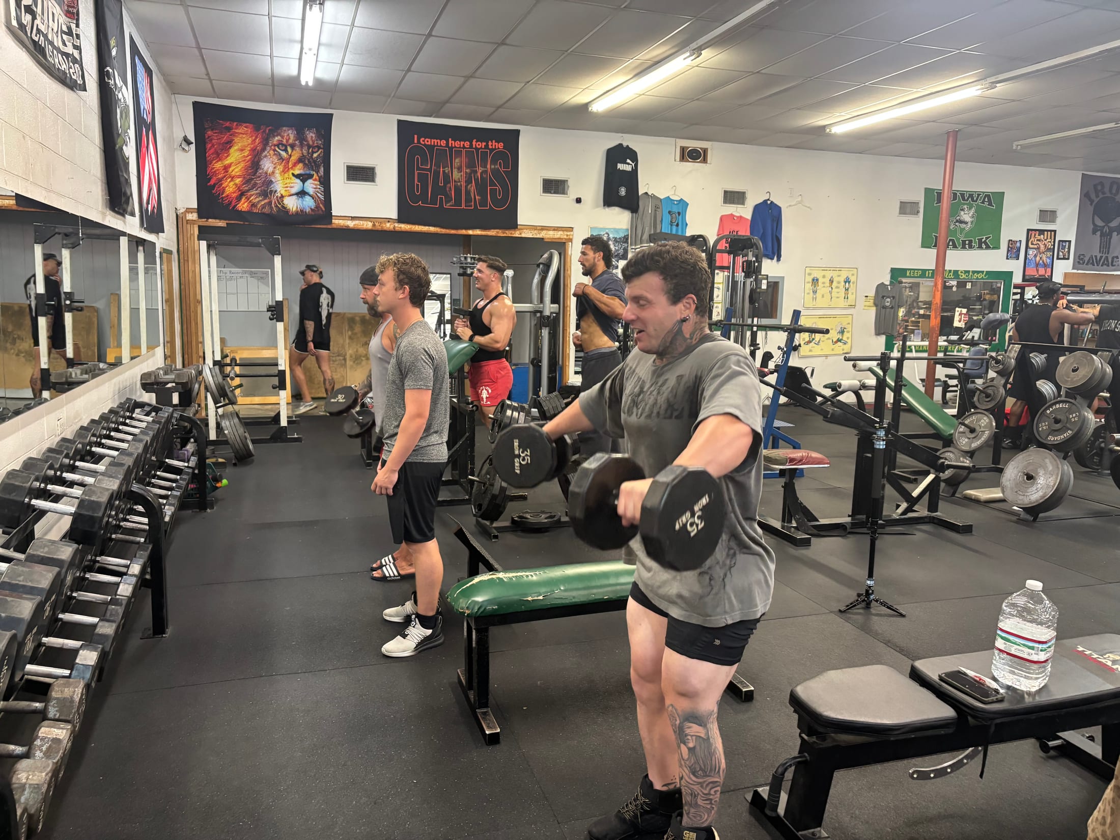 Members training together on the gym floor